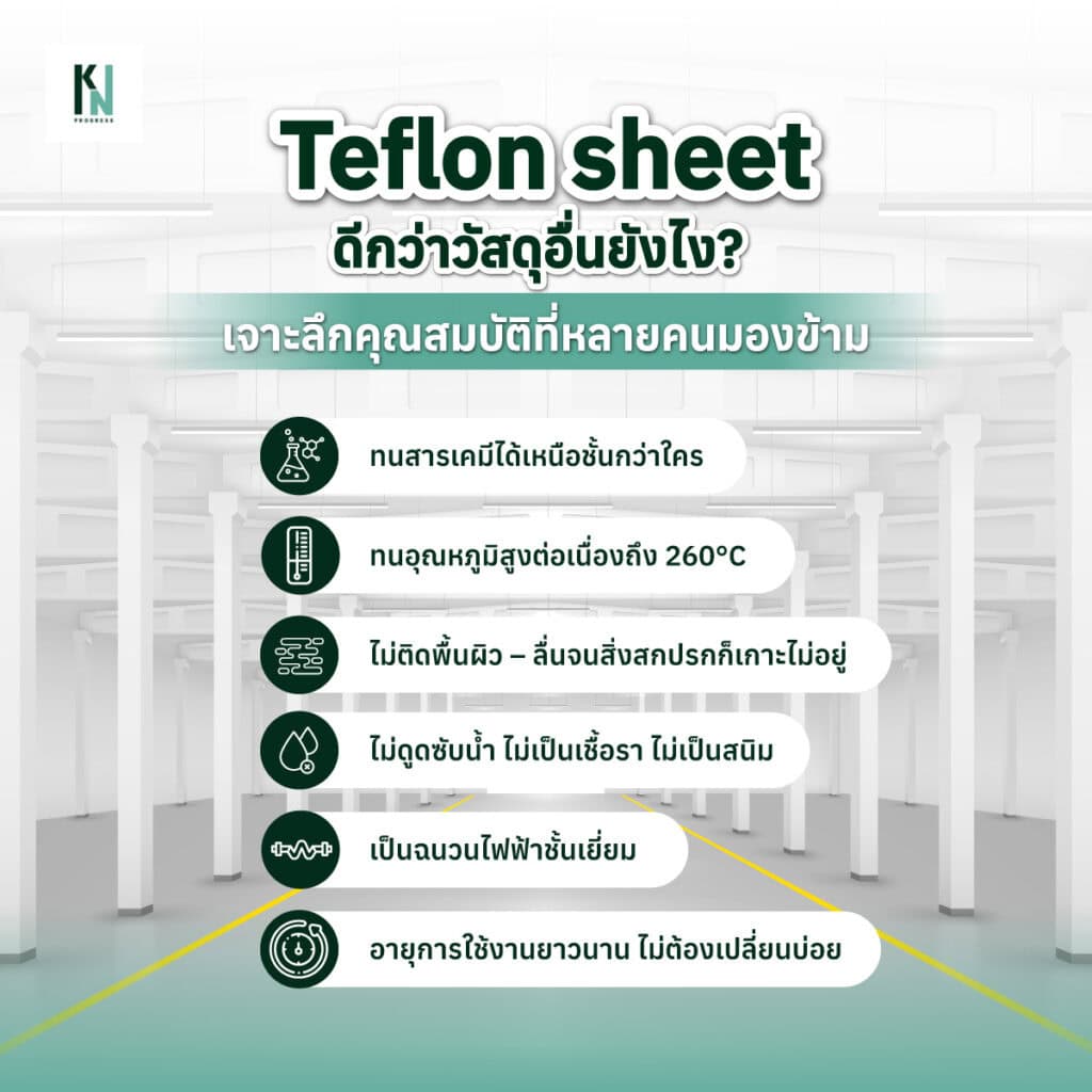 teflon sheet ดีกว่าวัสดุอื่นยังไง? เจาะลึกคุณสมบัติที่หลายคนมองข้าม