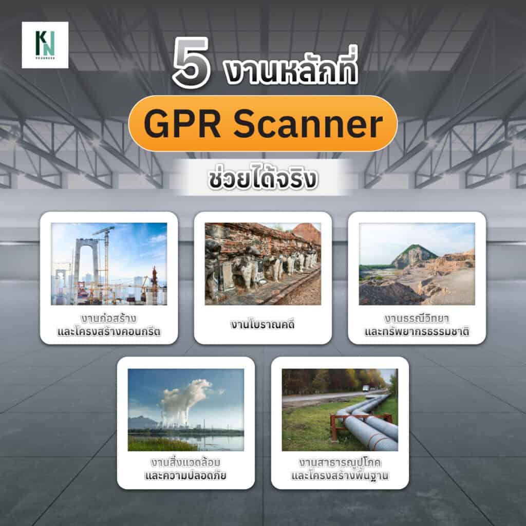 5 งานหลักที่ GPR Scanner ช่วยได้จริง
