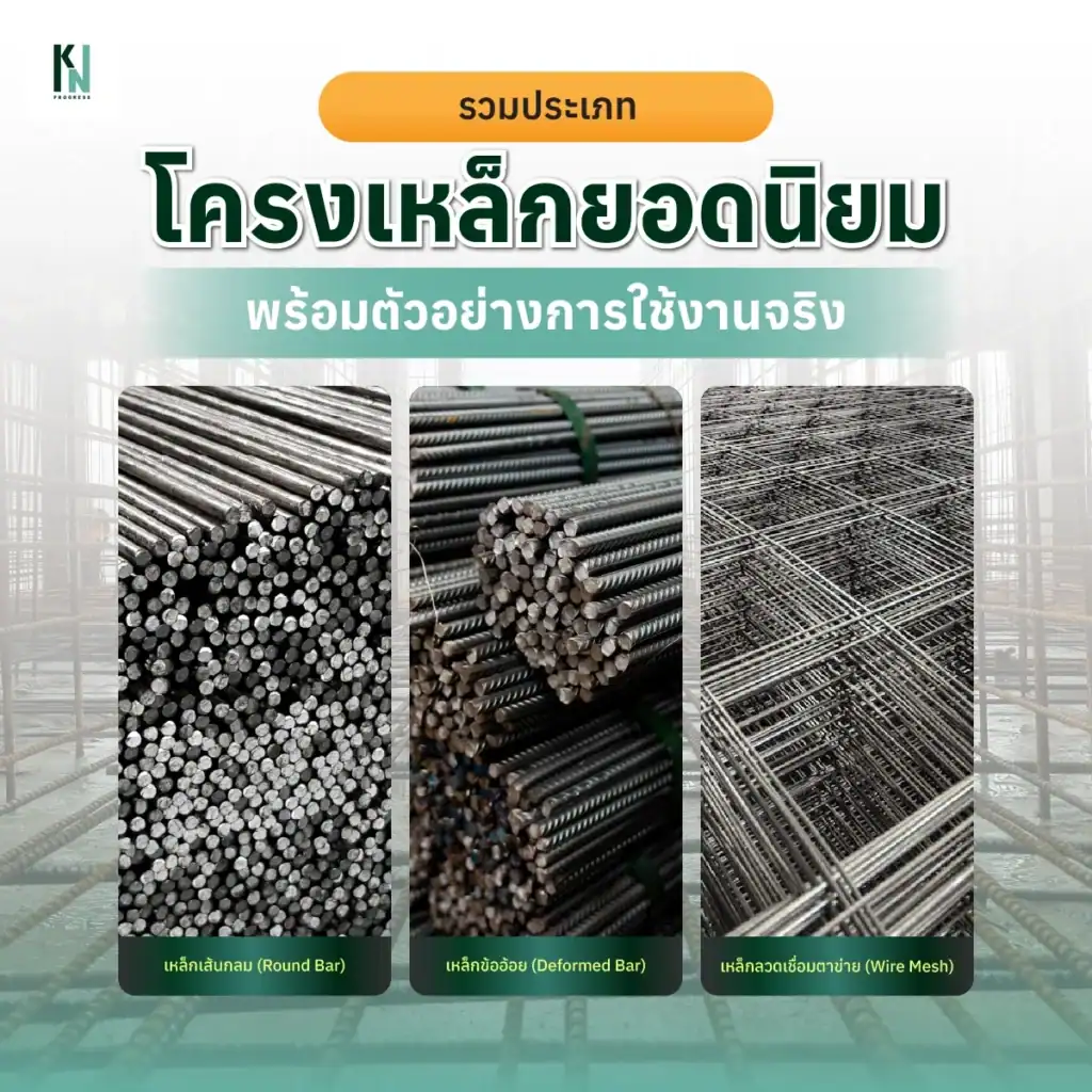 รวมประเภทโครงเหล็กยอดนิยม พร้อมตัวอย่างการใช้งานจริง