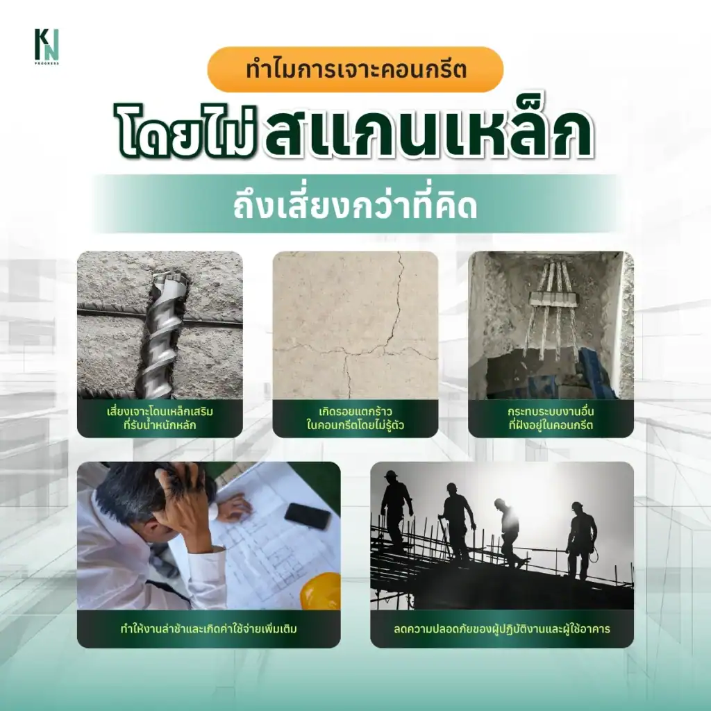 ทำไมการเจาะคอนกรีตโดยไม่สแกนเหล็ก ถึงเสี่ยงกว่าที่คิด