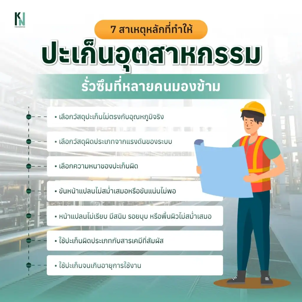 7 สาเหตุหลักที่ทำให้ปะเก็นอุตสาหกรรมรั่วซึมที่หลายคนมองข้าม
