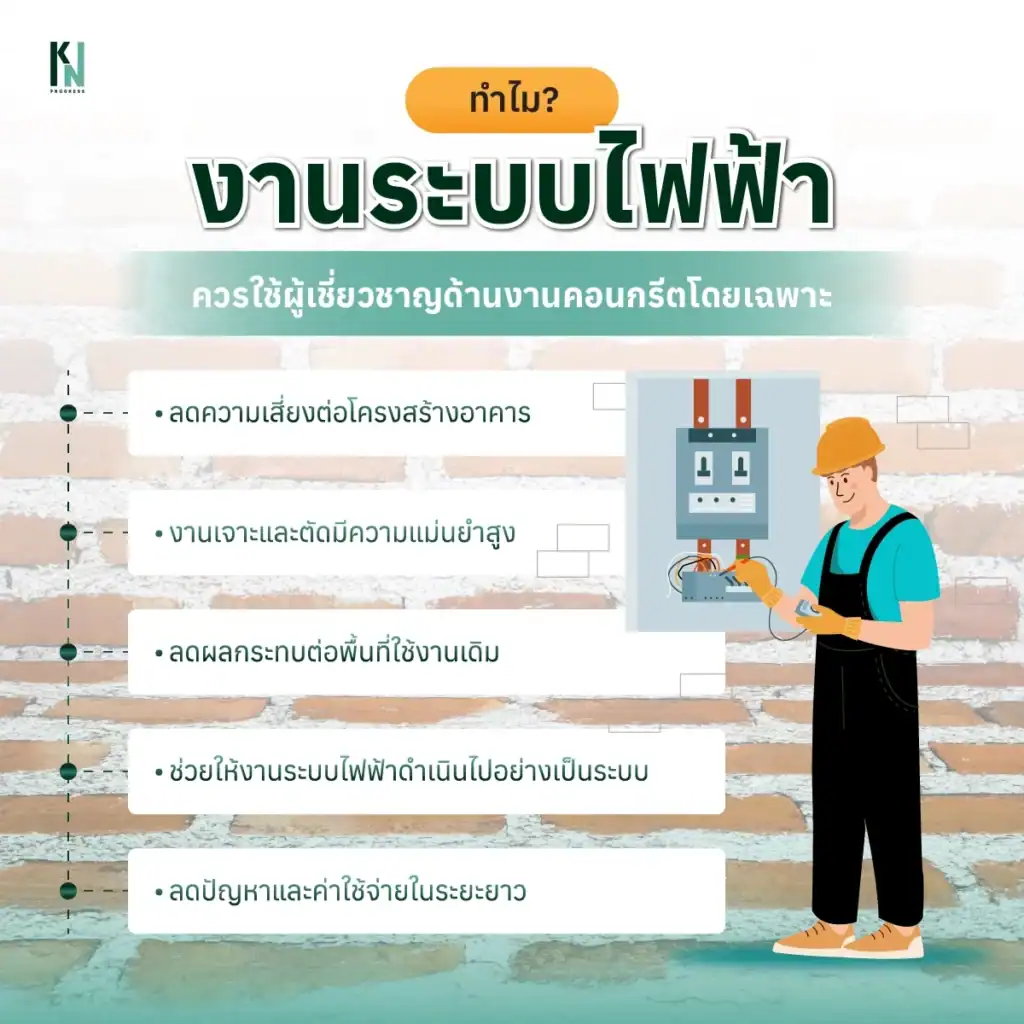 ทำไมงานระบบไฟฟ้าควรใช้ผู้เชี่ยวชาญด้านงานคอนกรีตโดยเฉพาะ
