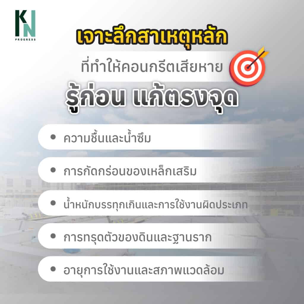 เจาะลึกสาเหตุหลักที่ทำให้คอนกรีตเสียหาย รู้ก่อน แก้ตรงจุด