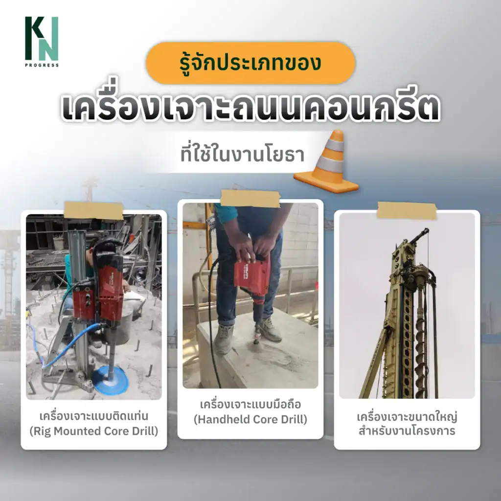 รู้จักประเภทของเครื่องเจาะถนนคอนกรีตที่ใช้ในงานโยธา