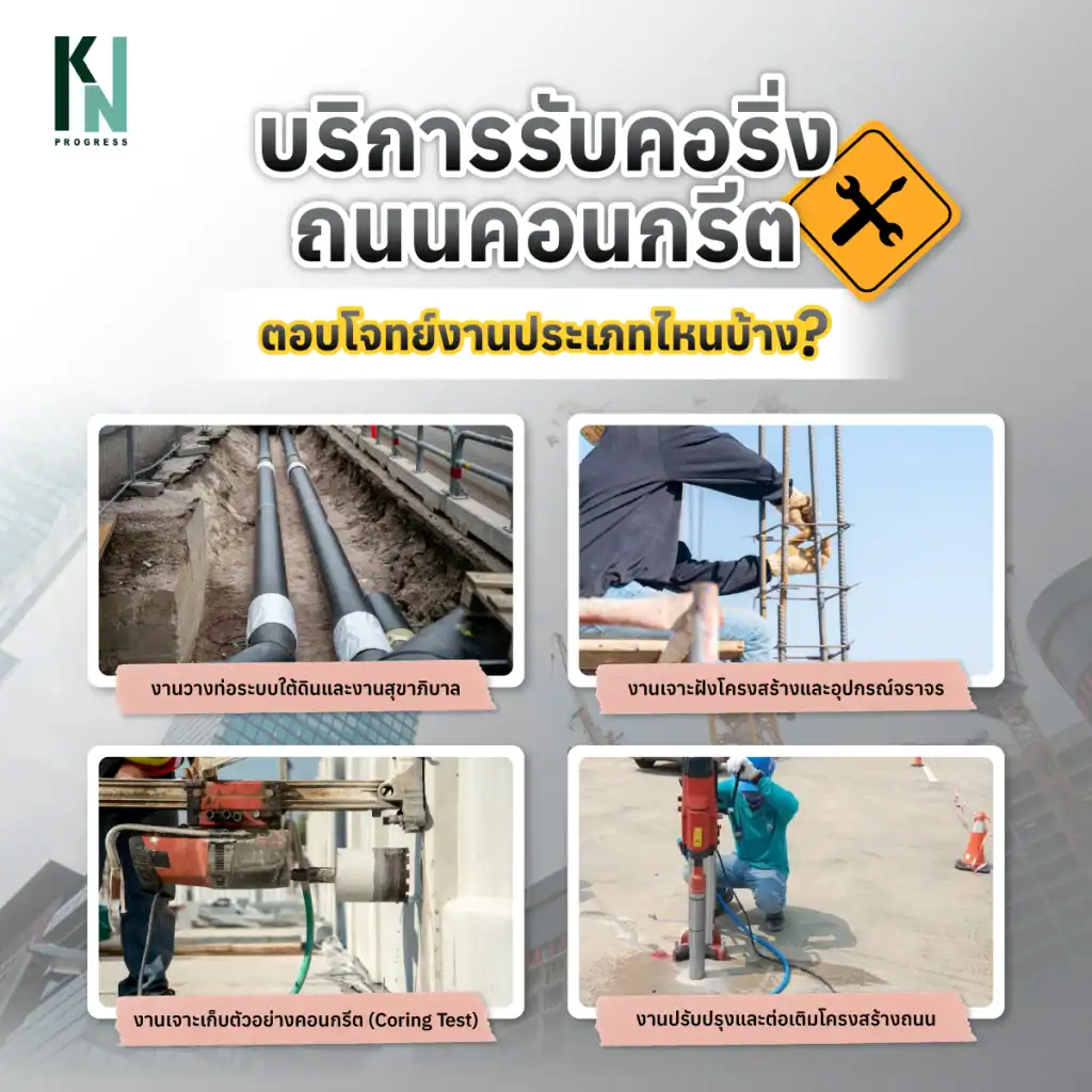 บริการรับคอริ่งถนนคอนกรีต ตอบโจทย์งานประเภทไหนบ้าง